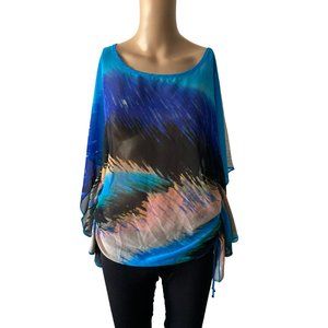 Romeo & Juliet Couture Sheer Scenery Size S Blouse